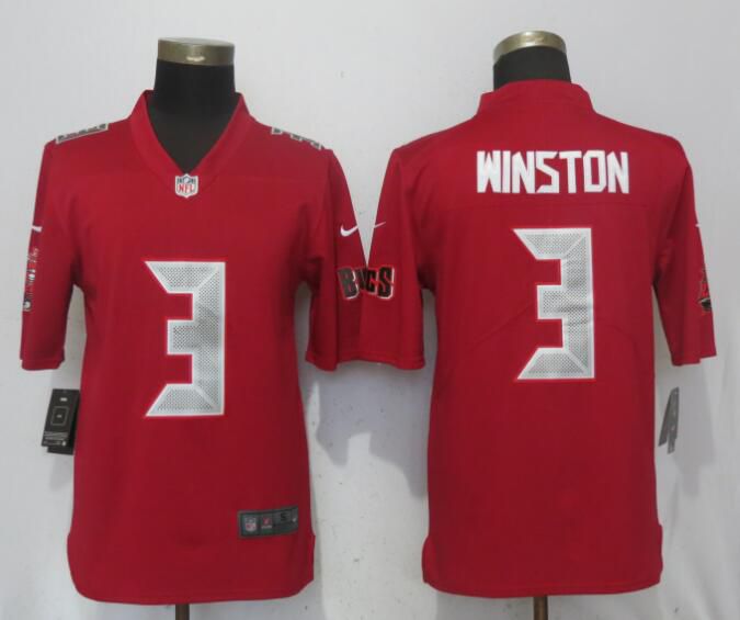 Men Tampa Bay Buccaneers #3 Winston Navy Red Nike Color Rush Limited NFL Jerseys->women nfl jersey->Women Jersey